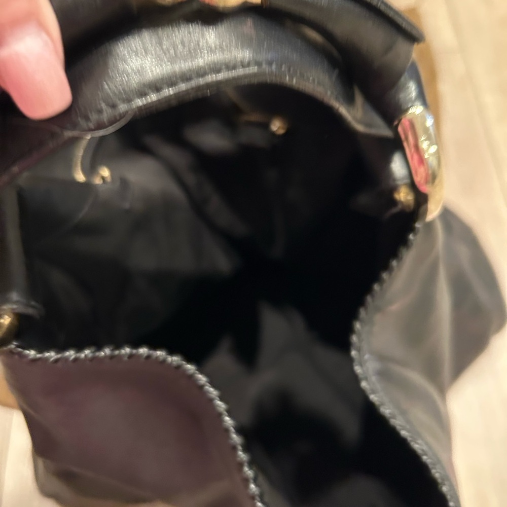 Gucci Leather Chain Horsebit Accent Large Hobo Shoulder Bag Black 100% Authentic - Picture 5 of 12